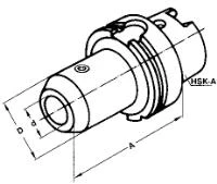 Fräshållare HSK DIN 69893 - Weldon