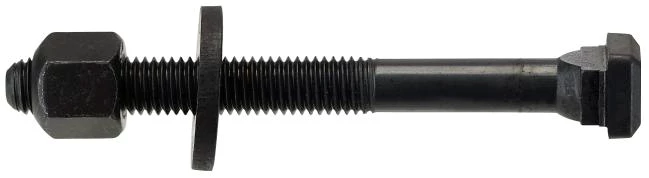 T-spårskruv, skruv med mutter och bricka