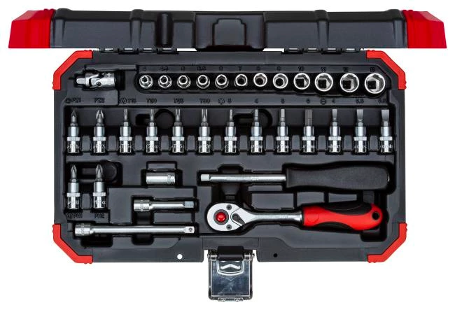 Hyllsnyckel set 1/4", 33 pcs
