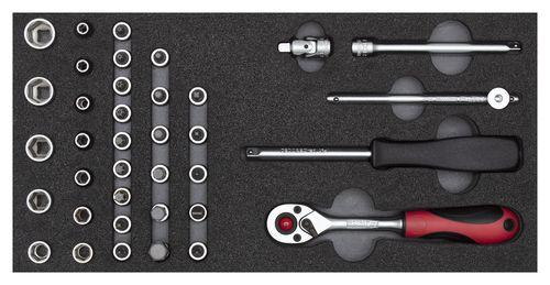 Hyllsnyckel set 1/4" in 1/3 module