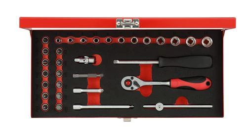 Hyllsnyckel set 1/4", 33 pcs