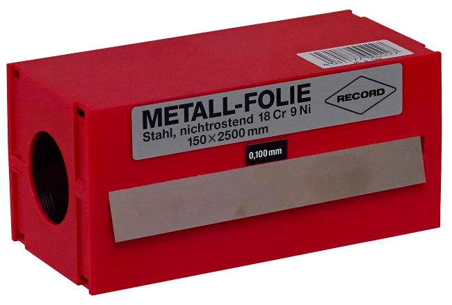 Stålfolierullar, rostfria 150x2500 mm