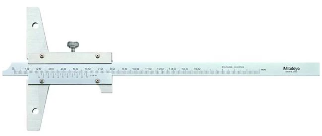 Analogt djupmått med nonieskala