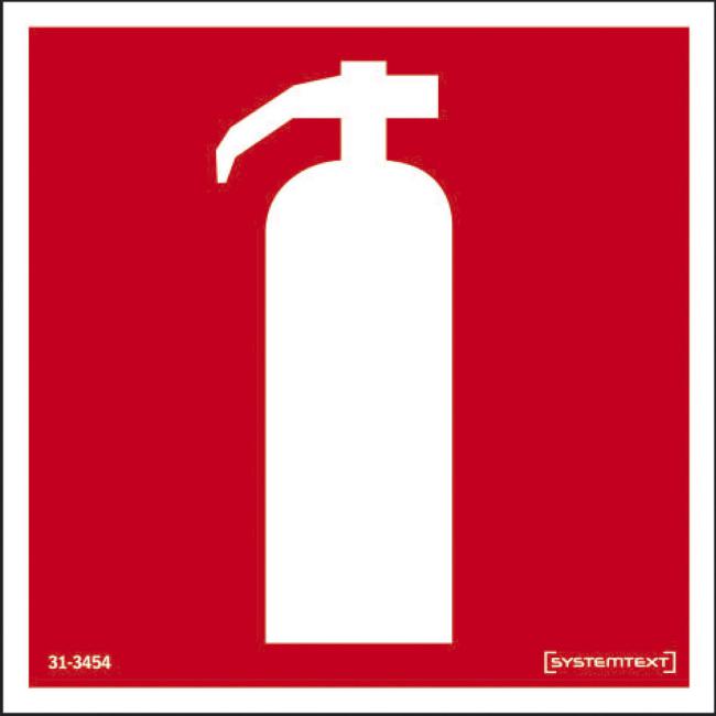 Kompletterande brandskylt Brandsläckare