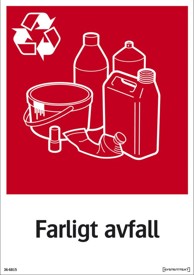 Miljödekal Farligt avfall