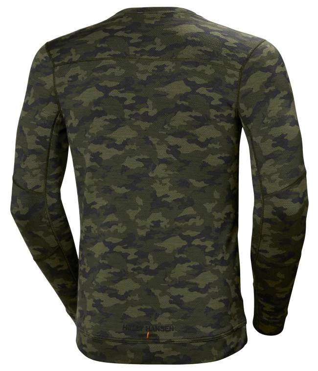 HH LIFA MERINO CREWNECK 481 CAMO  /L