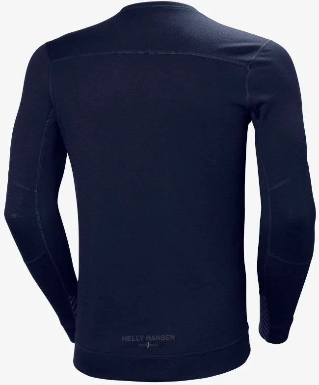HH LIFA MERINO CREWNECK 590 NAVY  /S