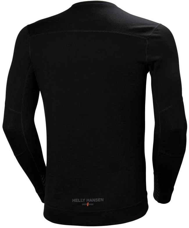 HH LIFA MERINO CREWNECK 990 BLACK /M
