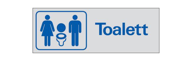 Symbolskylt Dam- och herrtoalett