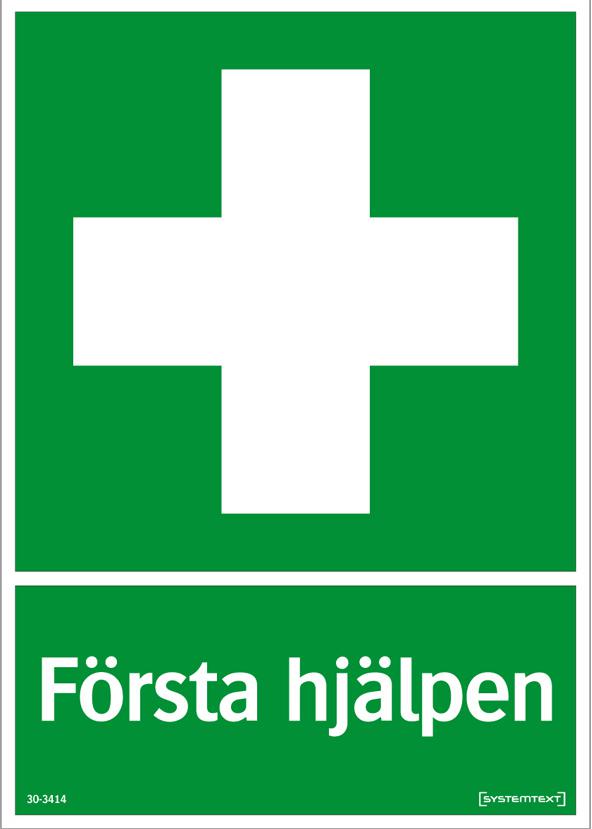Nödskylt Första hjälpen