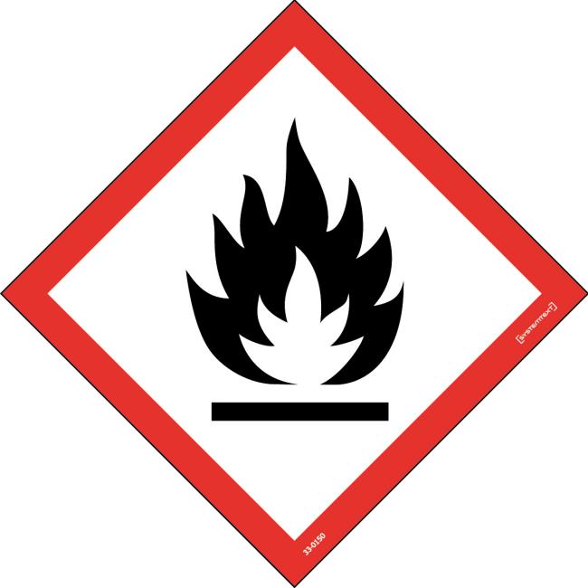 Skylt Kemiska ämnen Brandfarliga ämnen