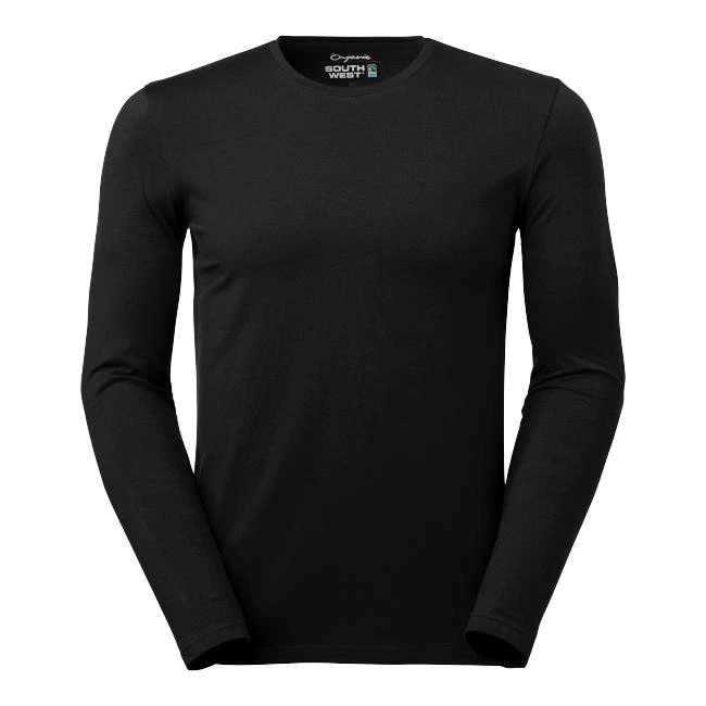 LEO MS R-NECK LS BLACK S