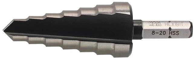 Koniskt plåtborr Hexibit HSS