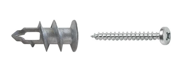 Gipsplugg i metall GKDZ med skruv TKX