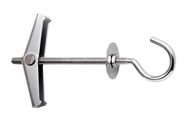 Fjäderviksplugg med krok, bricka och sexkantmutter FZB