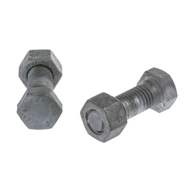 Stålbyggnadskruv SB helgängad 8.8 ISO 4017 med mutter ISO 4032 FZV