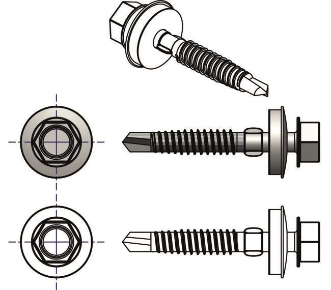 Plasttakskruv BTL A/P silver