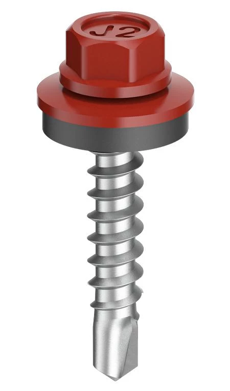 FARMARSKRUV 4,8X35/TRÄ RAL3009 OXIDRÖD HEX8 C3
