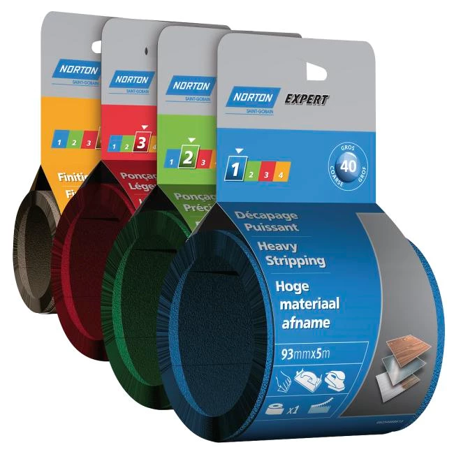 Slippappersrulle med kardborre Norton 24196