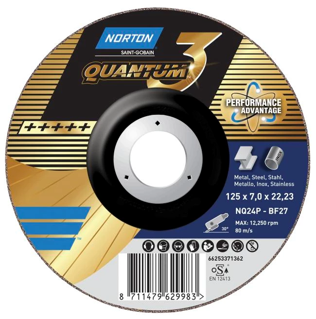 Navrondell för vinkelslipmaskiner Norton Quantum3