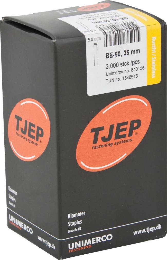 Klammer ryggbredd 5,8mm Rostfri