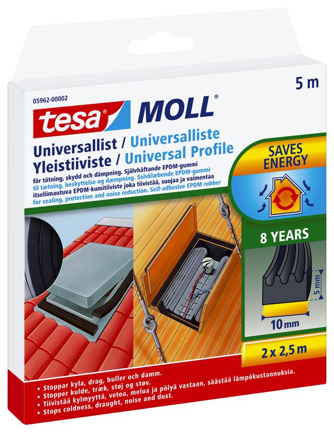 U-list självhäftande tesa 5910, 5962