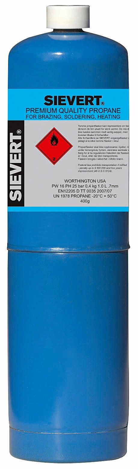 Gasolflaska Sievert engångs med ventil