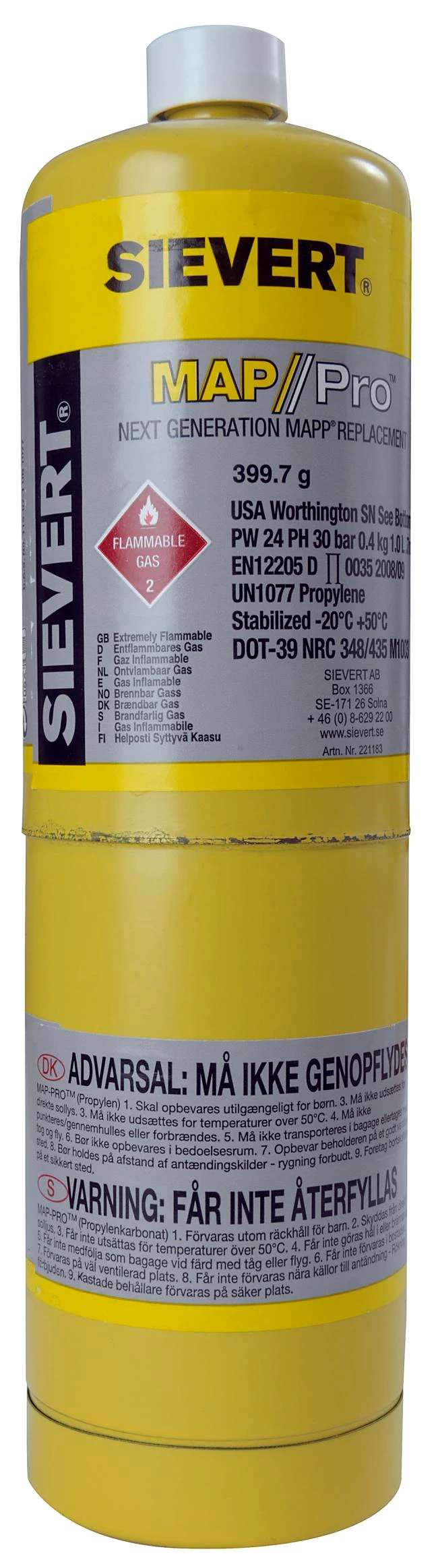 GAS ENGÅNG MAPP US 400G