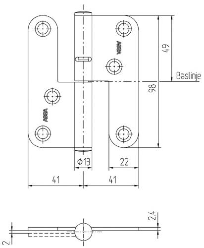 Lyftgångjärn 3220 Struktur
