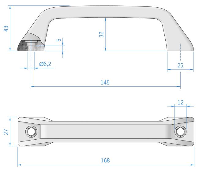 Drag-/lådhandtag Struktur