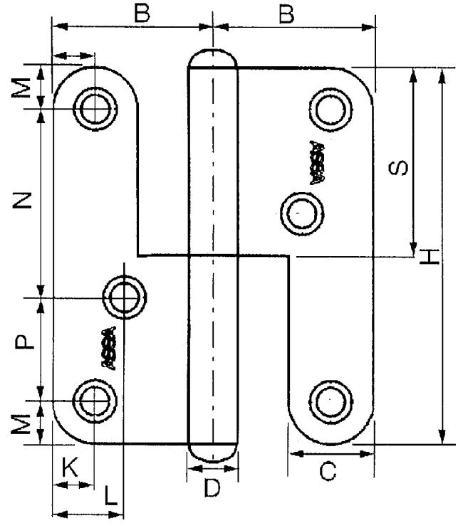 Lyftgångjärn 1222 Struktur