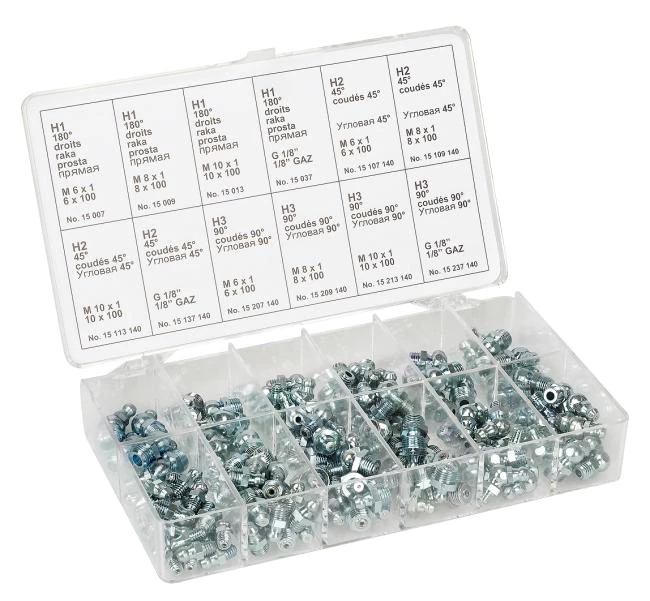 Smörjnipplar i sats Pressol