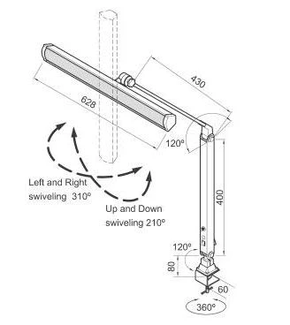Arbetsbelysning 230V, 28W