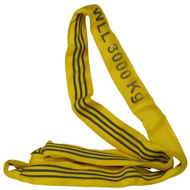 Rundsling sömlös tillverkad i polyester dubbel skyddsduk