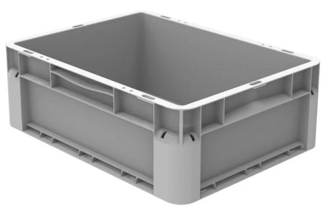 Transportlåda av polypropen med runda hörn