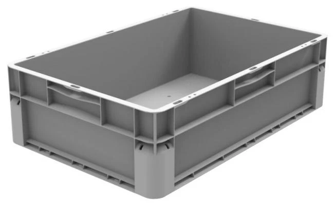 Transportlåda av polypropen med runda hörn