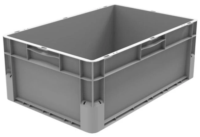 Transportlåda av polypropen med runda hörn