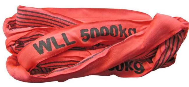 Rundsling sömlös tillverkad i polyester dubbel skyddsduk