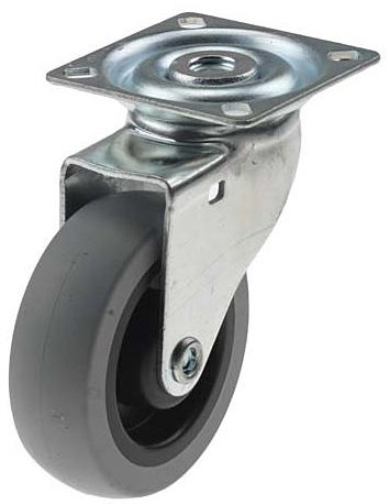 Länkhjul svängbart med platta grå STRUKTUR