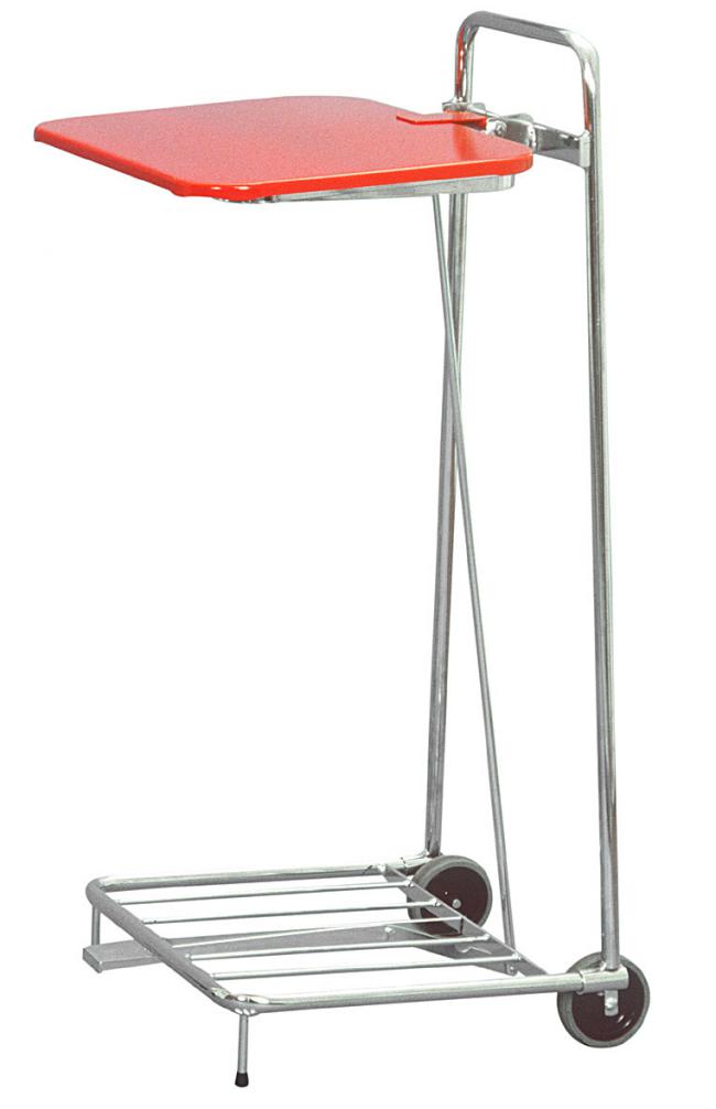 Säckhållare krom med fotpedallock