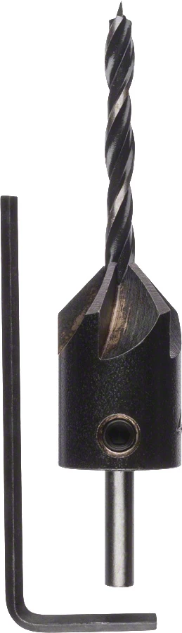 Träspiralborr med försänkare