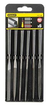 Nålfilar 150 mm - Sats med 6 delar 