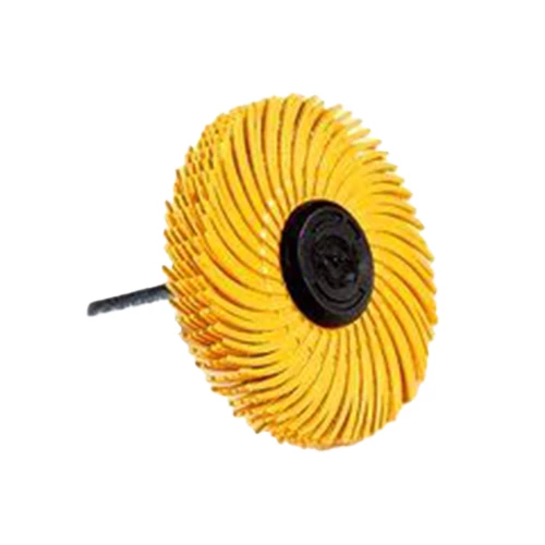 RADIALBORSTE 75MM C GUL P80 BB-ZS MED SPINDEL Ø6MM