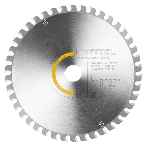 Cirkelsågklinga 168X1,8X20 WD42
