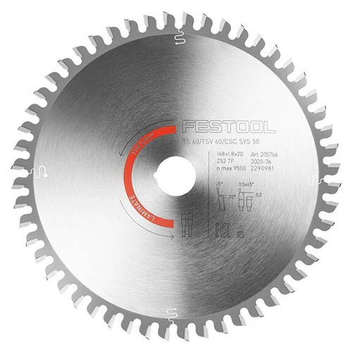 Cirkelsågklinga 168X1,8X20 TF 52