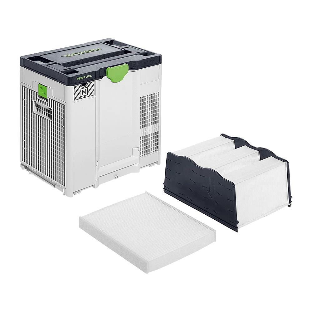 Festool Luftrenare SYS-AIR M med förfilter och huvudfilter.