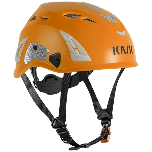 Skyddshjälm KASK Superplasma AQ Hi Viz i orange färg.