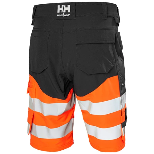 Shorts Alna 4x HH Connect Hi-Vis i orange färg bakifrån.