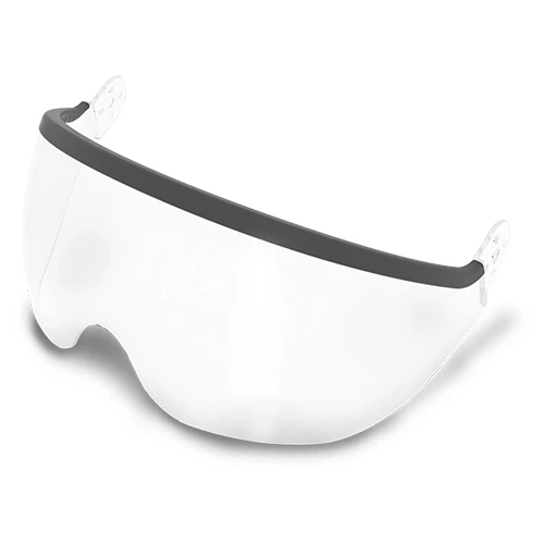 Hjälmvisir Thea med klart glas för Guardio Armet-hjälmar.