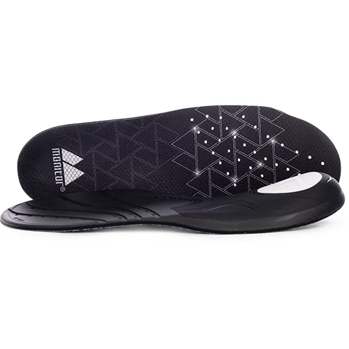 Monitors iläggssula Optimus highs ovansida och undersida.